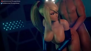 Samus Aran Gets Slammed By White Cock