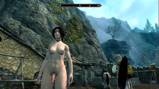 Sexy White Nord Dickgirl Fucks Orcish Female Milf Skyrim