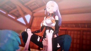 Shenhe X Chongyun Genshin Impact 3D Hentai Animation Shortver