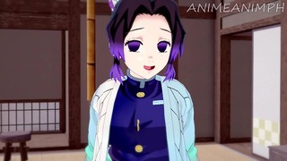 Shinobu Kocho Gets Fucked Tanjiro Kamado Until Creampie – Demon Slayer Anime Hentai 3D bez cenzury