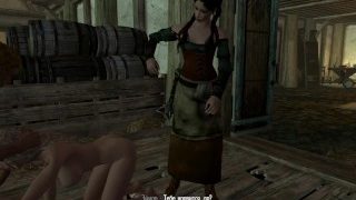 Skyrim Blowjob To Aimar While The Cleaning Lady Watches And Tries To Kick Out With A Broom
