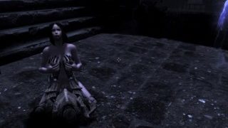 Skyrim 塞拉娜。 女孩被怪物狠狠操，骷髅 3D 怪物色情，电脑游戏