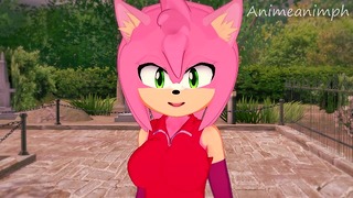 Sonic The Hedgedog Amy Rose Hentai 3D usensurert