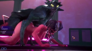 Subverse – A Girl With Red Skin And Horns Pleases A Furry Alien With A Narrow Pussy