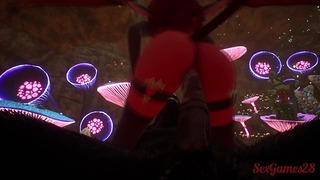 Succubus Girl Gets Fucked By A Devil In A Cave Monster Cock For The Sexy Girl