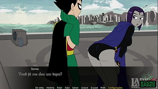 Teen Titans jakso 14 Treinamento Com Ravena, Beijos E Tapas Na Bunda Como Recompensa