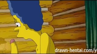 The Simpsons Triped In The Snow