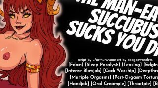 Tørstig Succubus Sutter dig for hver dråbe! Kinky Fdom Audio Rollespil Asmr For mænd