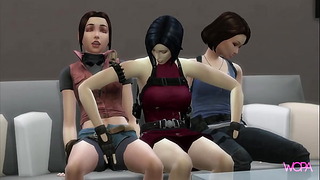 perävaunu Resident Evil – Lesboparodia – Ada Wong, Jill Valentine ja Claire Redfield