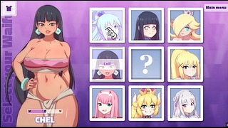 Parodia porno w Waifu Hub Hentai Gra Emilia z castingu na kanapę Re-Zero – część 1. Pierwsze strzelanie do porno w tym celu