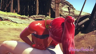Zelda Hentai 3D – Gerudo Girl se fait baiser dans le dessert – Anime Manga Porno de jeu japonais