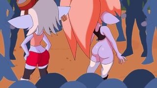 Peloso Gangbang Hentai La festa più sexy del peloso Hentai Animazione 4K 60Fps