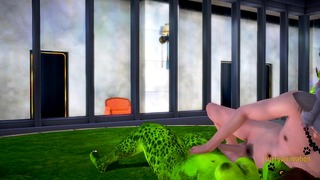 Furry Hentai – Lizard X Human Wolf Fingering Uncensored