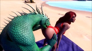 Furry Lizard With 2 Dicks