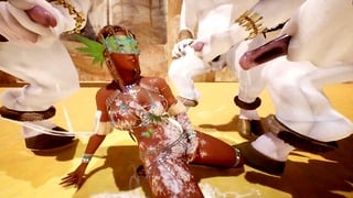 Furry Minotaurs Cover The Body Of A Tanned Girl With Cum Creampiegangbang