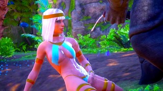Furry With A Huge Horsecock Cum Between Legs