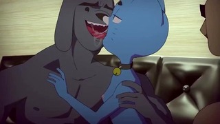 Gumball vindt de speciale video van zijn moeder harig Hentai Animatie 60Fps