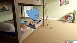 La mamá de Gumball graba un vídeo especial Furry Hentai Animación