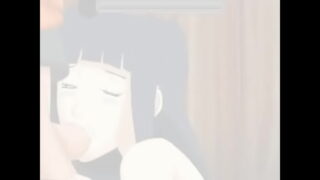 Hinata donne une pipe à Naruto