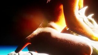 Hot Furry Rider Eva Големите й гърди са изсмукани от чудовище