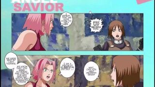 Naruto Xxx Sakura Kolmikko Enkeli Vapahtajan kanssa Hentai Sarjakuva pornoa