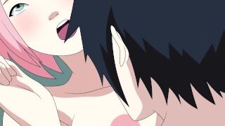 Sakura E Sasuke Sexo Parte 2 Naruto Kunoichi Jovem Hentai Animação Mamas Creampie Porra Anime Gemido