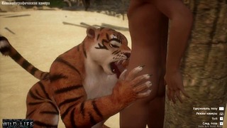 Tigresa Furry fode o cara pelo poste – Wild Life