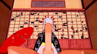 Dämonentöter Anime Hentai 3D-Zusammenstellung Shinobu Kocho, Daki, Mitsuri Kanjori, Kanae Kocho