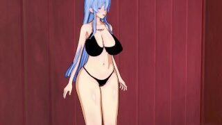Esdeath no palco sexy 3D Ecchi Akame Ga Kiru