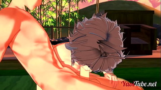 Fate Yaoi – Shirou & Sieg Having Sex In A Onsen. Blowjob And Bareback Anal  With Creampie And Cums In His Mouth 1/2