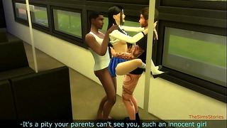 Sims 4, Japanese College Girl Groped And Fucked With No Mercy In Bus