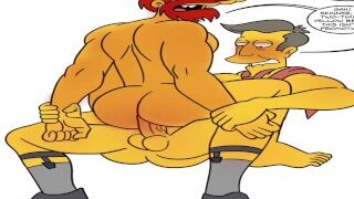 Os Simpsons – Amigos heterossexuais brincando – Straight Gay