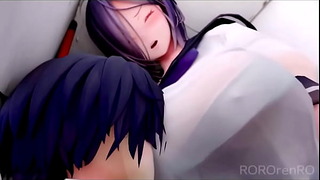 3D Brunette Breast Expansion Blonde Wsound Added Rororenro