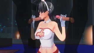 3D Hentai Nurse Sucks Dick From Two Patients At Once