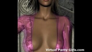 3D Virtual Stripper Gets Naked On Stage