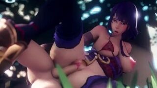 Aether Fucks Raiden Shogun In The Forest Leg Up Genshin Impact Sex Spread Legs Japanese 60 Fps