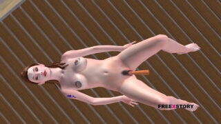 An Animated 3D Porn Video Of A Teen Girl Laying On The Floor And Masturbating Using Carrot.