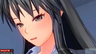 Uncensored erotic anime, ear licking voice Asmr, Senpai handjob, blowjob, cowgirl creampie sex, earphones recommended