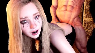 Blonde Girlfriend Ass Drilling In A Dungeon 3D Porn