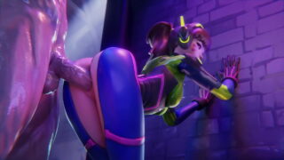 D.va Assjob And Fucked Doggystyle In Alley