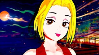Makio Footjob, Then Fucking, With Busty Blonde In Demon Slayer Hentai Porn