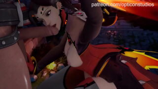 Does Mercy Lick A Dick A Day Overwatch Licks Cock 3D Animation Blender Side View