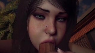 Good Girl Tries Big Cock In Her Mouth 3D Porn