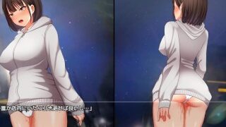 H Game 夜歩き Bad End 初めてなのに中年オジサンに生ハメされ中出しされる変態