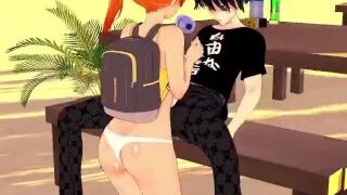 Hentai Uncensored The Sweet Misty Is Found On The Beach And Surprised Is Fucked Doggy Style Pokemon