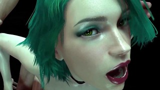 Hot Girl With Green Hair Is Getting Fucked From Behind 3D Porn