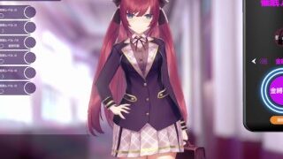 同人エロゲ実況 洗脳アプリで高飛車なお嬢様を好き放題するシミュレーション 生意気な爆乳Jkのスカートめくっておっぱい揉んで中出しとエロいことしまくる 体験版 Hentai Game