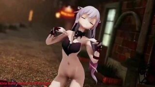 Keqing Genshin Impact Desnudarse Baile Y Sexo Callejero Por La Noche Hentai Creampie MMD 3D Cabello Morado