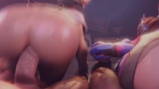 Kiriko And Dva: Tiebreaker Overwatch 2 Hentai 3D Animation