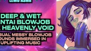 Lewd Asmr Ambience Deep & Sensual Messy Wet Hentai Blowjob Immersed In Heavenly Music